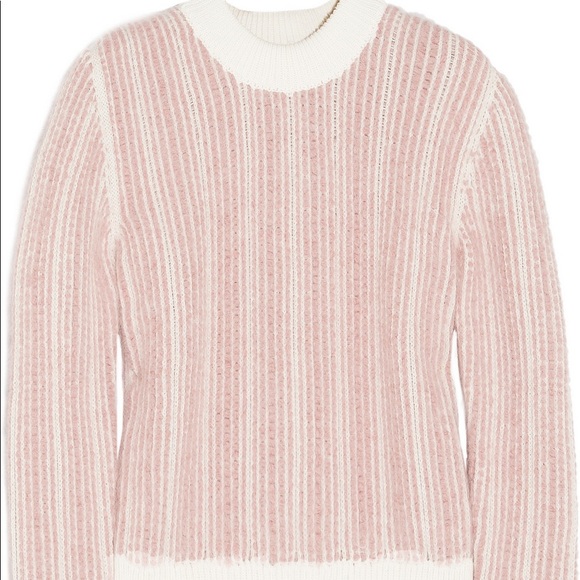 Chloe Soft Pink Angora Blend Pullover Sweater